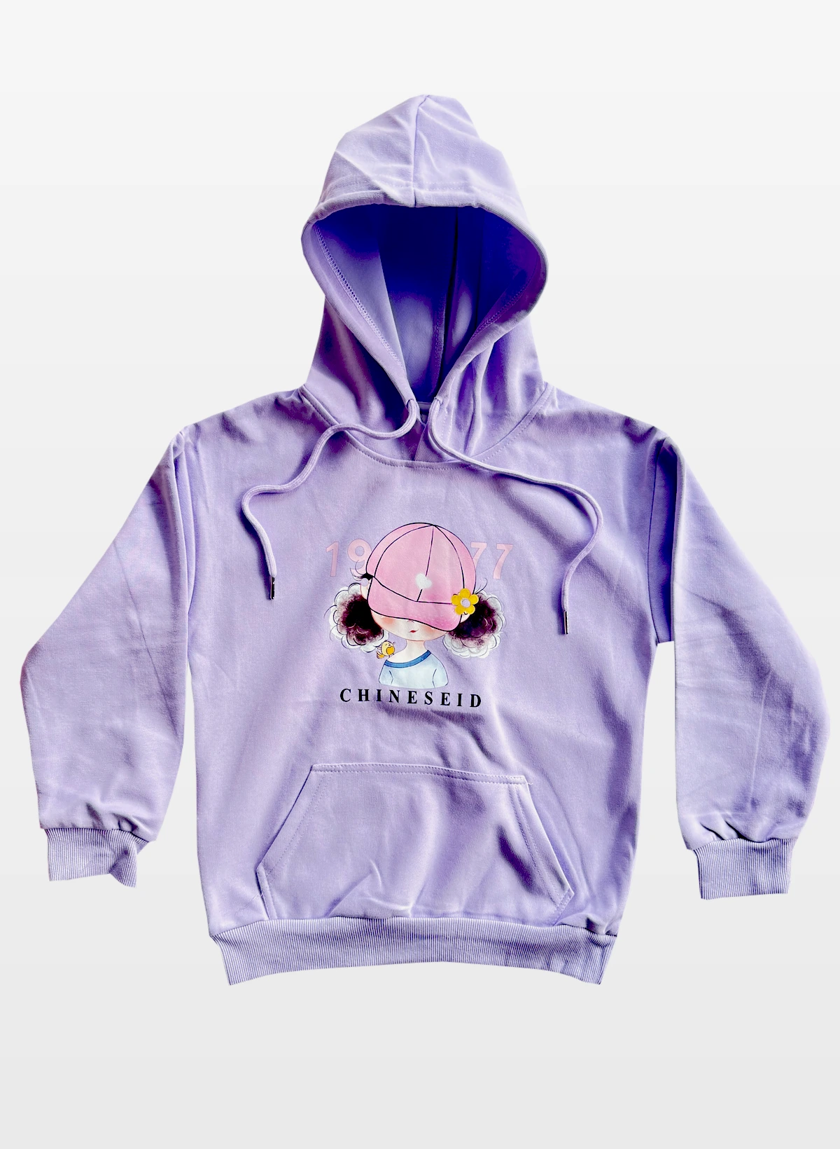 Oversized Graphic Purple Hoodie